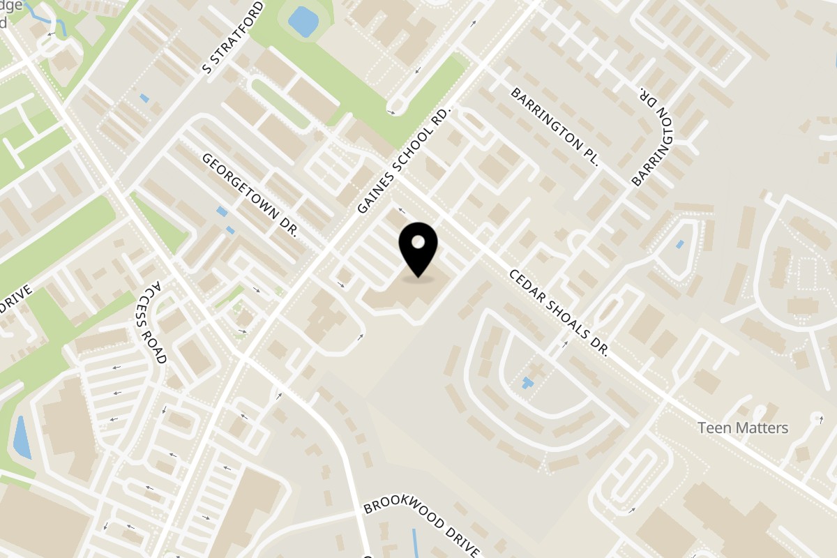 Map showing the location of Choo Choo on 1055 Gaines School Rd in Athens
